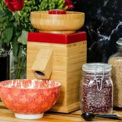 NutriMill Harvest Grain Mill | Cayenne Red Trim -Coffee Sales redharv2