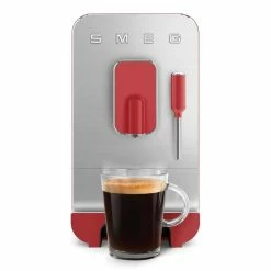 SMEG Fully Automatic Coffee Machine With Steamer | Red -Coffee Sales redsteam10