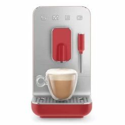 SMEG Fully Automatic Coffee Machine With Steamer | Red -Coffee Sales redsteam9