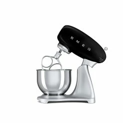 SMEG 5 Qt. Tilt-Head Stand Mixer | Black -Coffee Sales smf01blus black retro stand mixer by smeg 1