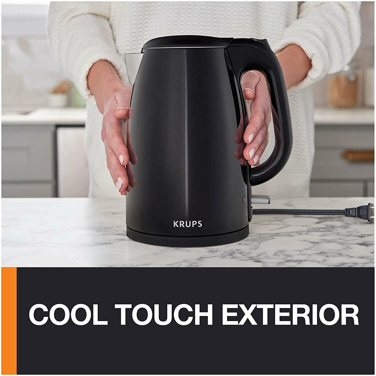Krups 10-Cup Cool Touch Kettle With Heat Protection | Black 4 Krups 10-Cup Cool Touch Kettle With Heat Protection | Black - Image 4