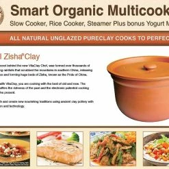 VitaClay Smart Organic Multicooker & Clay Insert - Oval, 8 Cup Dry / 4.2-Quart -Coffee Sales vitaclay multicooker clayconstruct