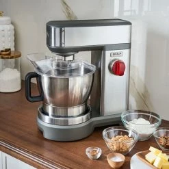 Wolf Gourmet 7-Quart Stand Mixer | Brushed Stainless Steel -Coffee Sales wgsm100s baking