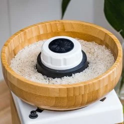 NutriMill Harvest Grain Mill | Powder Sugar White + Cutting Board & Canister Bundle -Coffee Sales whiteharv2 1